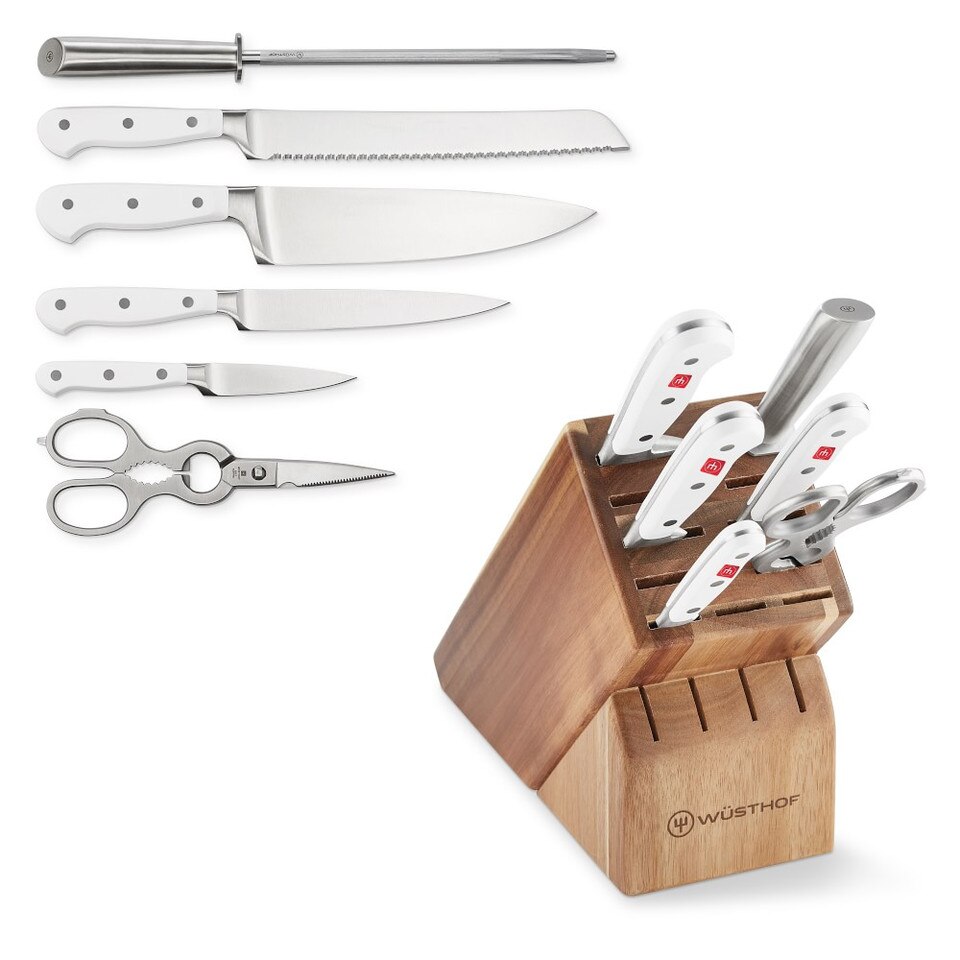 Wüsthof Classic 7Piece Knife Block Set, White Williams Sonoma Australia